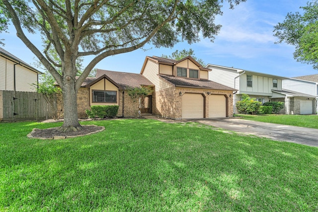 15415 Swan Creek Dr, Houston, TX 77095 - view of front of home with driveway and brick siding