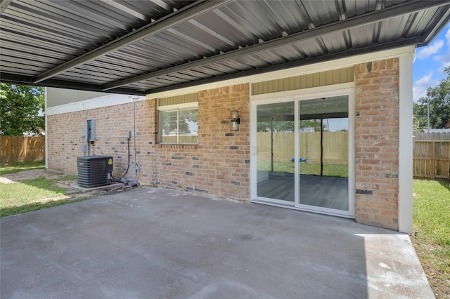 18010 Santolina Ln, Katy, TX 77449 - view of patio / terrace featuring fence and central AC unit