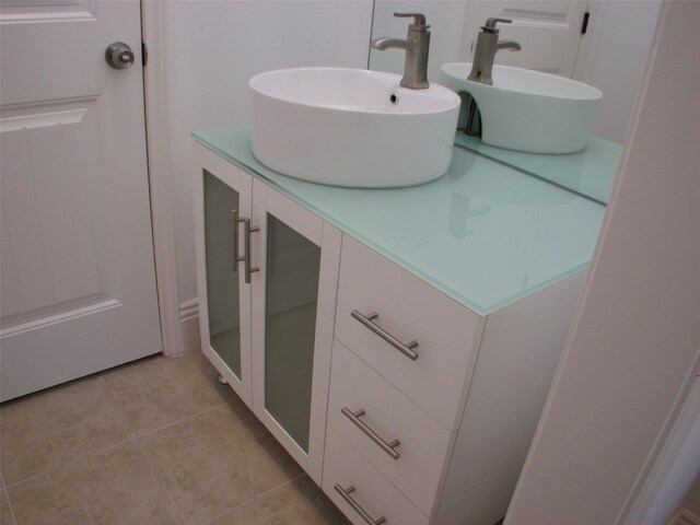 2405 Keene St, Houston, TX 77009 - bathroom featuring vanity and tile patterned floors