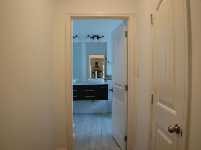2405 Keene St, Houston, TX 77009 - corridor with light wood-type flooring