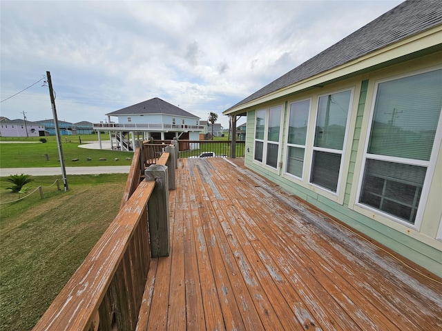 970 Olive Dr, Crystal Beach, TX 77650 - deck with a yard and a residential view