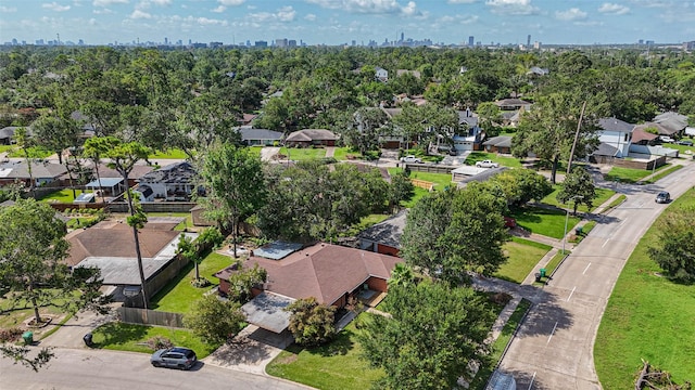 4266 T C Jester Blvd, Houston, TX 77018 - aerial view of residential area with skyline