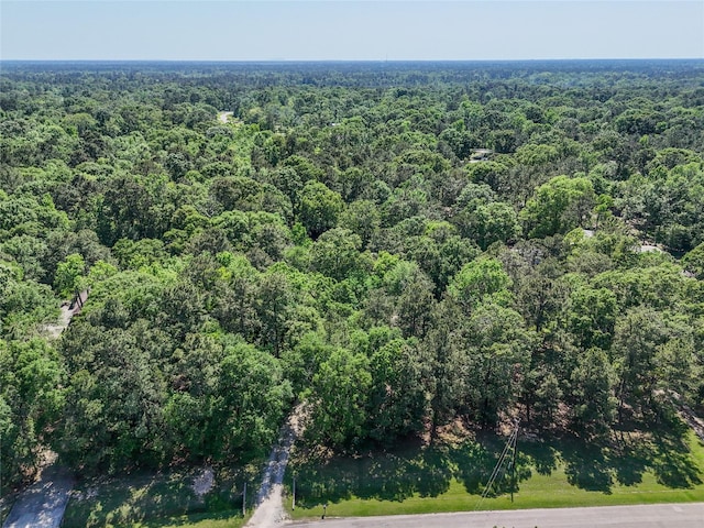 aerial view of a heavily wooded area