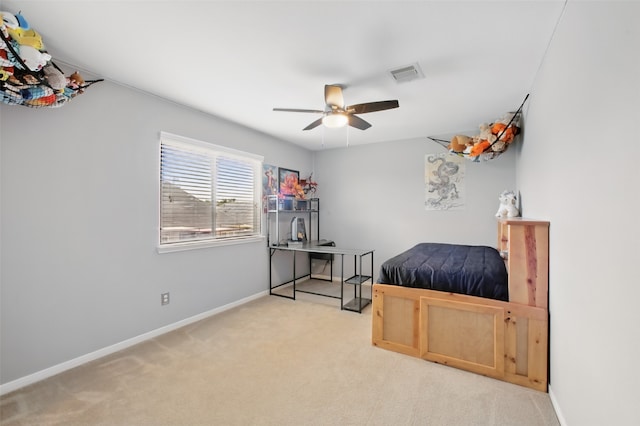 1193 Stallion Rdg, Alvin, TX 77511 - bedroom with carpet, baseboards, and a ceiling fan
