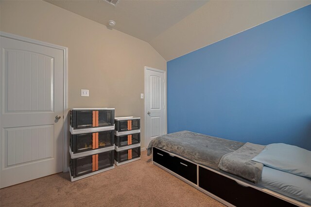 8113 E Pine Creek Bnd, Cypress, TX 77433 - carpeted bedroom with lofted ceiling