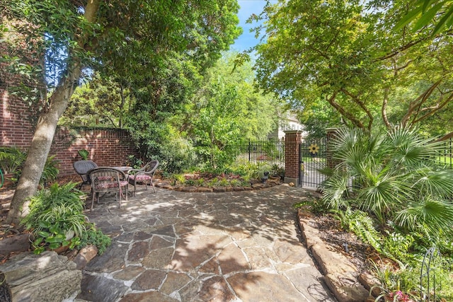 3388 Maroneal St, Houston, TX 77025 - view of patio / terrace featuring a gate