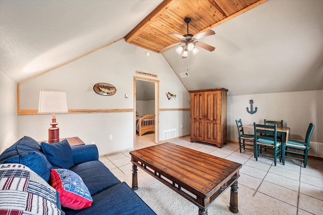 123 June Blvd, Streetman, TX 75859 - living area with light tile patterned floors, a ceiling fan, lofted ceiling, and baseboards