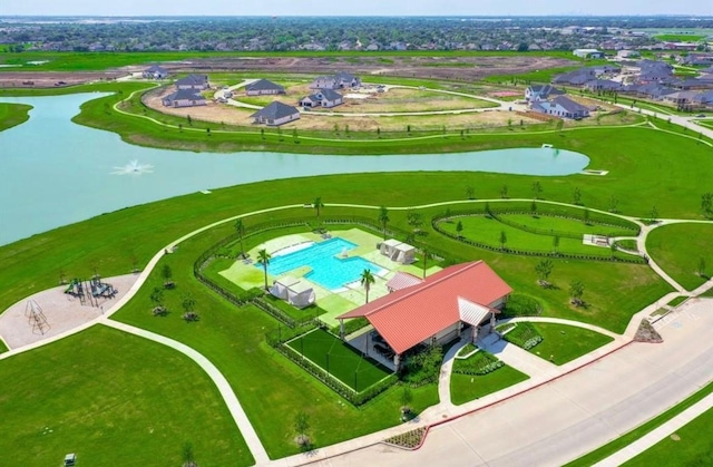 2338 Vanessa Cay Ln, La Porte, TX 77571 - bird's eye view of a large body of water and a pool area