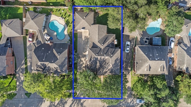 17326 Meadow Heights Dr, Houston, TX 77095 - bird's eye view of a pool area