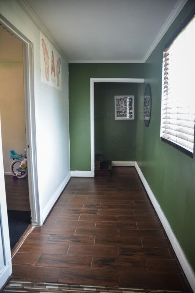 275 Georgia St, Houston, TX 77029 - unfurnished room featuring dark wood-type flooring, crown molding, and baseboards