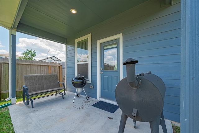 14502 Myrtle Hill Dr, Houston, TX 77069 - property entrance featuring fence and a patio