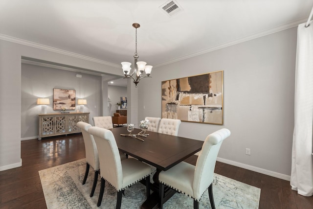 1830 Britton Key Ln, Spring, TX 77386 - dining area featuring a chandelier, crown molding, baseboards, and wood finished floors