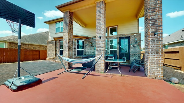 1911 Thunder Ridge Way, Houston, TX 77089 - view of patio / terrace featuring fence and outdoor dining space