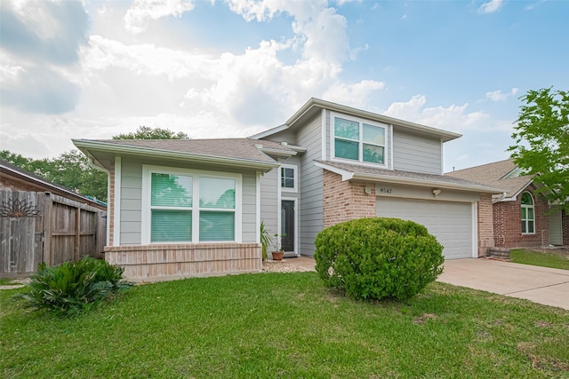 8547 Sparkling Springs Dr, Houston, TX 77095 - view of front of home featuring concrete driveway, an attached garage, roof with shingles, and brick siding