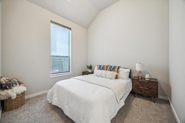 16707 Ramsay Cascades Dr, Humble, TX 77346 - carpeted bedroom with lofted ceiling and baseboards