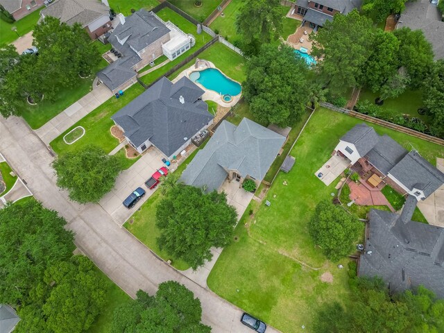 14844 Pollux Dr, Willis, TX 77318 - aerial view of residential area featuring a pool