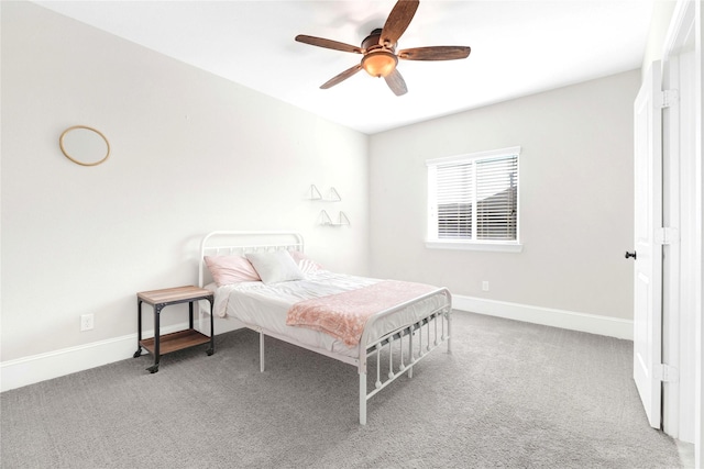 30622 Indigo Falls Dr, Brookshire, TX 77423 - bedroom with carpet flooring, baseboards, and ceiling fan