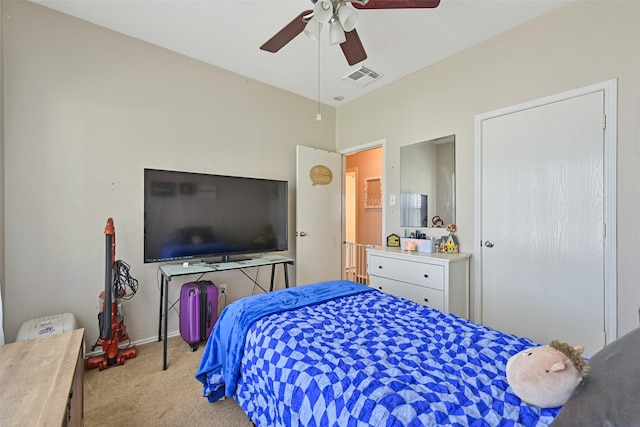 2910 Meridian Bay Ln, Dickinson, TX 77539 - bedroom featuring carpet, a ceiling fan, and baseboards