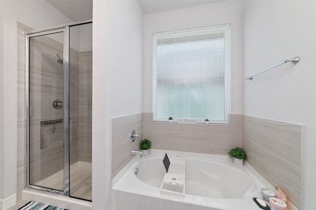 7258 Allendale Arbor Ct, Cypress, TX 77433 - full bath with plenty of natural light, a shower stall, and a garden tub