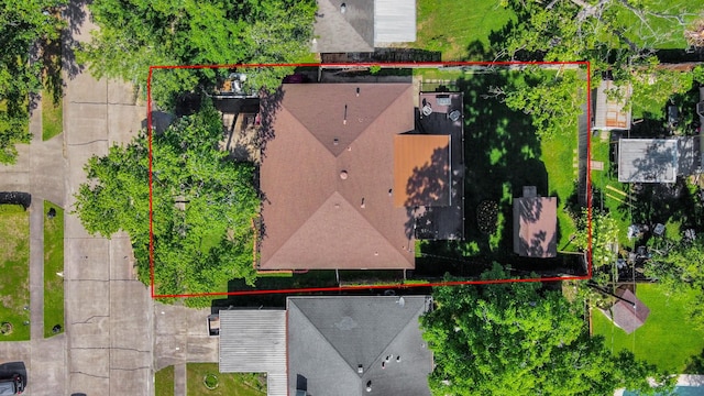 730 Columbia Ln, Deer Park, TX 77536 - aerial view of property and surrounding area featuring property boundaries highlighted