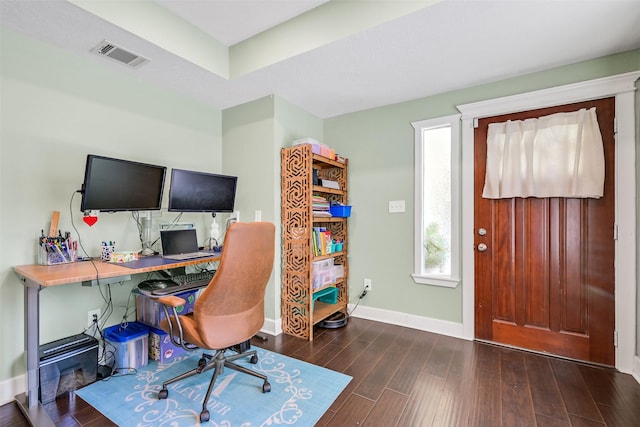 1731 W 22nd St, Houston, TX 77008 - office featuring wood finished floors and baseboards