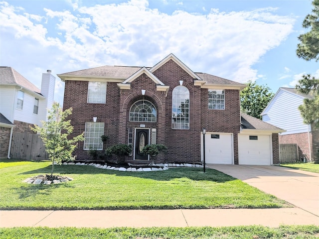 10067 Lazy Meadows Dr, Houston, TX 77064 - view of front of home featuring driveway, brick siding, and roof with shingles