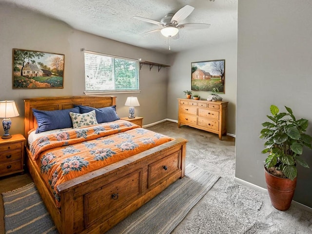 17407 Majestic Forest Dr, Spring, TX 77379 - carpeted bedroom with baseboards and ceiling fan