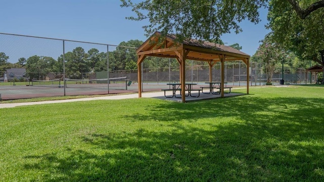17407 Majestic Forest Dr, Spring, TX 77379 - surrounding community with a tennis court and a gazebo