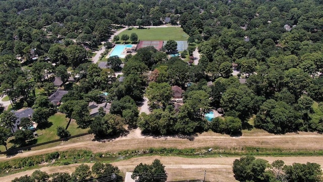 17407 Majestic Forest Dr, Spring, TX 77379 - aerial view of property and surrounding area with a forest