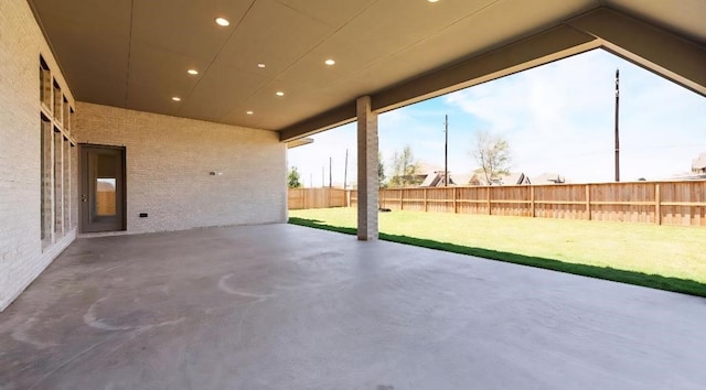 view of patio / terrace featuring a fenced backyard