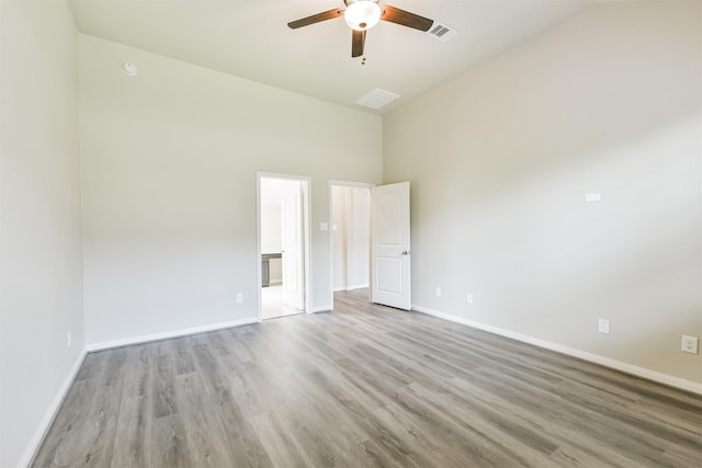 12638 Silver Winter Trl, Houston, TX 77014 - unfurnished room with ceiling fan, wood finished floors, and baseboards