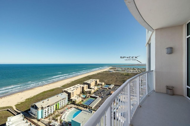 310 Padre Blvd Unit 2305, South Padre Island, TX 78597 - balcony with view of water and beach