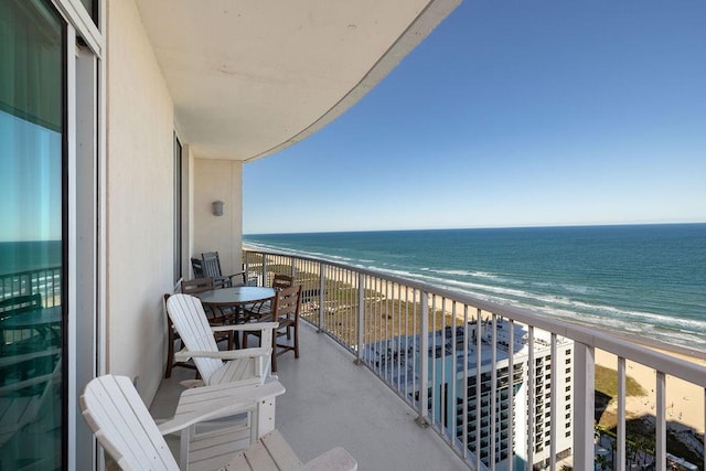 310 Padre Blvd Unit 2305, South Padre Island, TX 78597 - balcony featuring view of water and beach