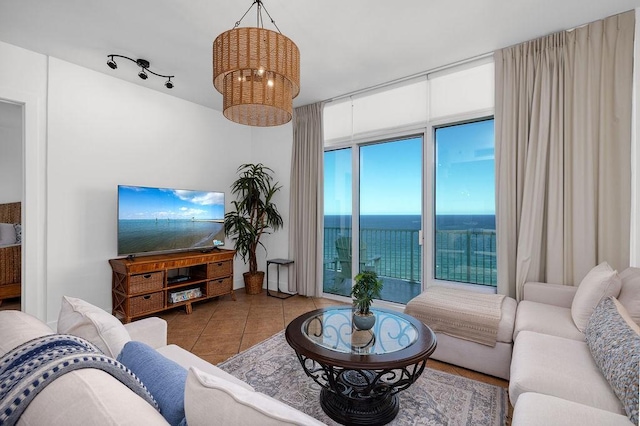 310 Padre Blvd Unit 2305, South Padre Island, TX 78597 - living room featuring tile patterned floors