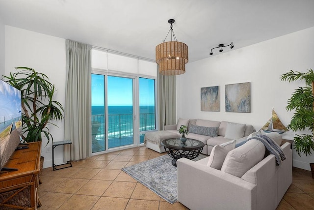 310 Padre Blvd Unit 2305, South Padre Island, TX 78597 - living area featuring a chandelier