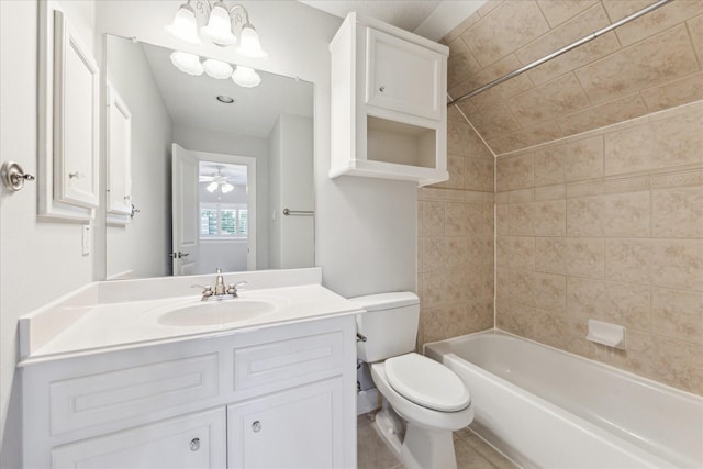 4012 Ruskin St, Houston, TX 77005 - full bathroom featuring toilet, vanity, and shower / bathtub combination