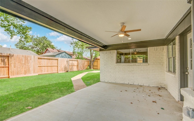 4614 Wee Lassie Ln, Houston, TX 77084 - view of patio with ceiling fan