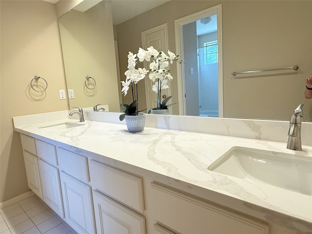4415 April Meadow Way, Sugar Land, TX 77479 - full bath featuring double vanity and tile patterned flooring