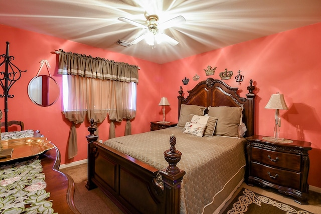 16211 Fleethaven Ln, Houston, TX 77084 - carpeted bedroom featuring ceiling fan and baseboards