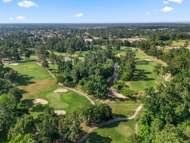 6111 Knollview Dr, Spring, TX 77389 - aerial view of property and surrounding area featuring a golf course and a nearby body of water