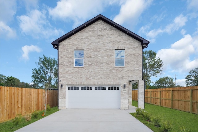 6037 S Acres Dr, Houston, TX 77048 - view of property exterior with a garage, driveway, and brick siding