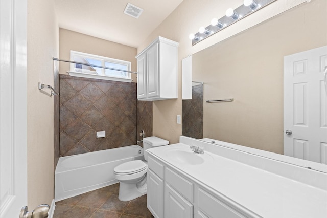 7303 Enchanted Rock Ln, Missouri City, TX 77459 - full bath with toilet, vanity, and shower / bathtub combination