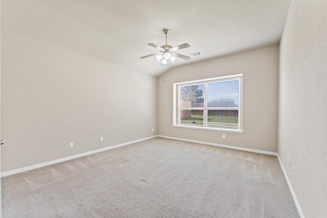7303 Enchanted Rock Ln, Missouri City, TX 77459 - unfurnished room with a ceiling fan, light colored carpet, and baseboards