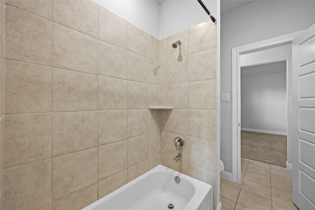 4325 Victoria Pine Dr, Spring, TX 77386 - bathroom featuring toilet,  shower combination, and tile patterned flooring