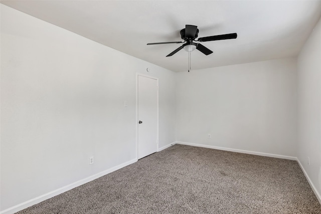 5524 Beverlyhill St Unit 4, Houston, TX 77056 - unfurnished room with carpet flooring, ceiling fan, and baseboards