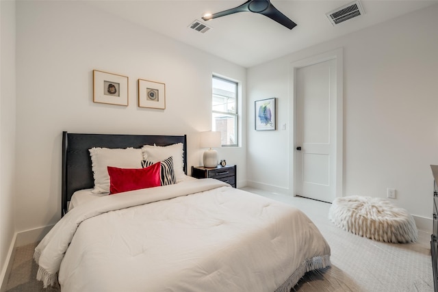 1209 W Bell St, Houston, TX 77019 - bedroom with baseboards, carpet, and ceiling fan