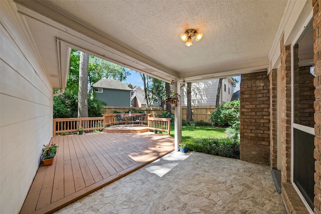6207 Spring Creek Oaks Dr, Spring, TX 77379 - wooden terrace featuring a fenced backyard