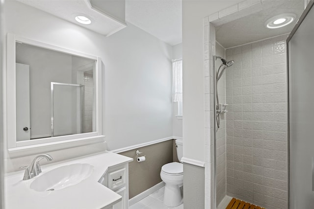6207 Spring Creek Oaks Dr, Spring, TX 77379 - bathroom featuring toilet, a shower stall, and vanity