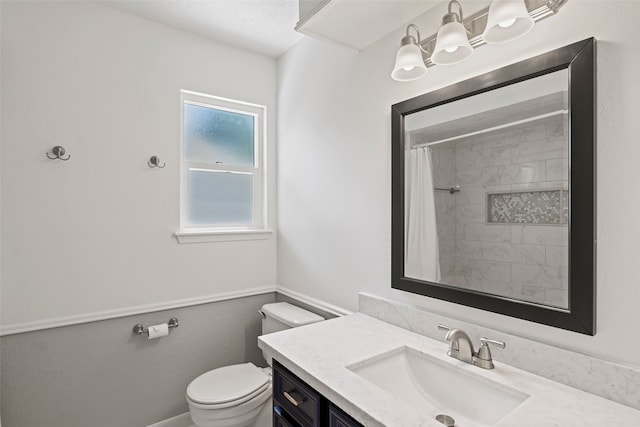 6207 Spring Creek Oaks Dr, Spring, TX 77379 - full bath featuring toilet, vanity, and a shower with curtain