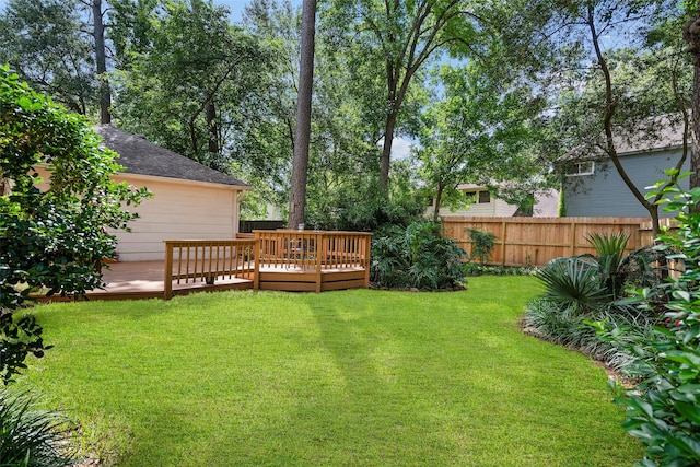 6207 Spring Creek Oaks Dr, Spring, TX 77379 - view of yard with a deck